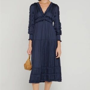 O.p.t Elegant Navy Blue Women's Dress